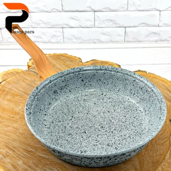 تابه 24 ونیز  تکدسته دسته چوبی درب پیرکس طوسی هاناتک - Image 4