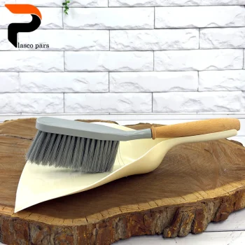 جاروب خاک انداز دستی دسته چوبی دینا - Image 5