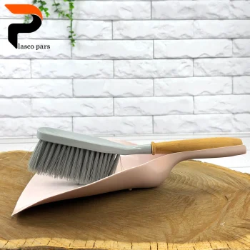 جاروب خاک انداز دستی دسته چوبی دینا - Image 8