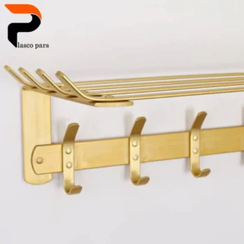 قفسه حوله آلومینیوم ثابت طلایی - Image 3