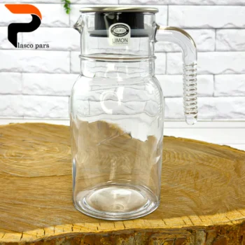 پارچ شیشه ای 1 لیتر درب استیل لیمون - Image 3