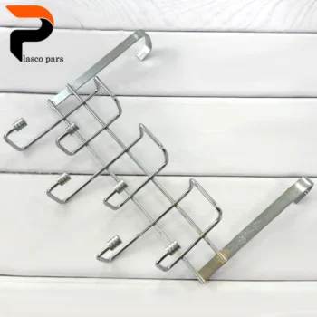 پشت دری ارنیکا 6 شاخه زیگزاگ کروم کاراتک - Image 4