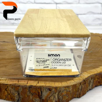 نظم دهنده 3 لیتر درب چوبی لیمون - Image 3
