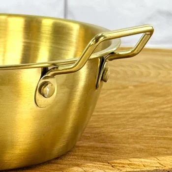 تابه دو دسته 17 استیل طلایی - Image 5