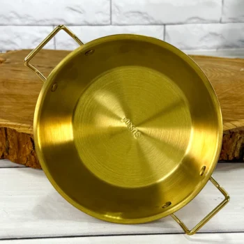 تابه دو دسته 17 استیل طلایی