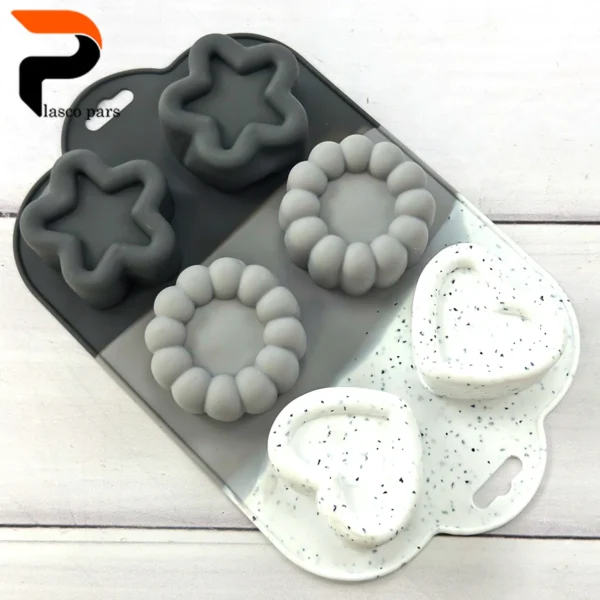 قالب کیک  سیلیکونی 6 عددی B411