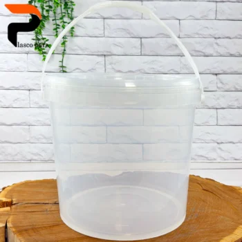 سطل دسته دار 10 کیلویی شفاف پولاد