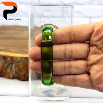 لیوان پیرکس مربع بلند دسته رنگی - Image 4