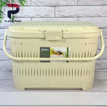 سبد پیک نیک کوتاه بامبو  لیمون - Image 2