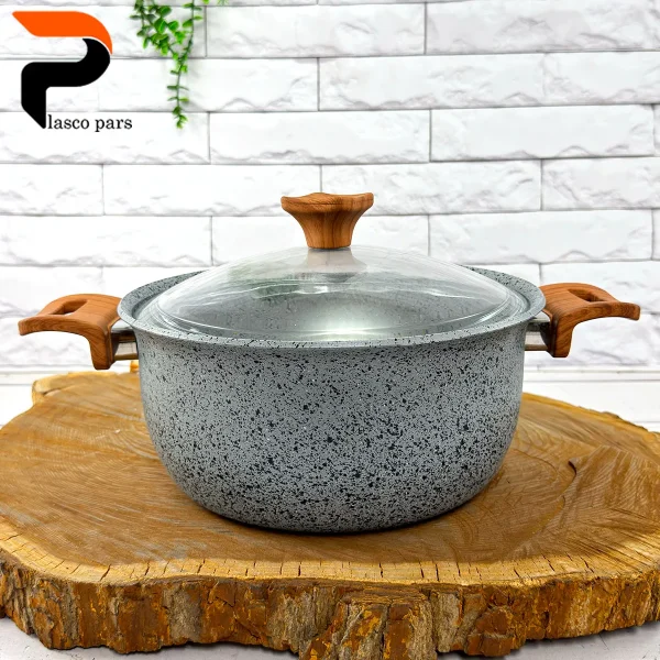 قابلمه 24 ونیز دسته چوبی درب پیرکس طوسی هاناتک