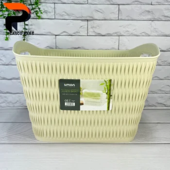 سبد رخت مستطیل بامبو لیمون - Image 5
