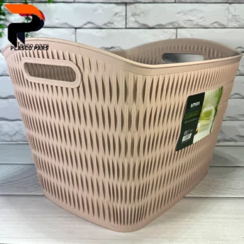 سبد رخت مستطیل بامبو لیمون - Image 3