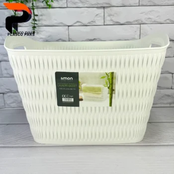 سبد رخت مستطیل بامبو لیمون - Image 2