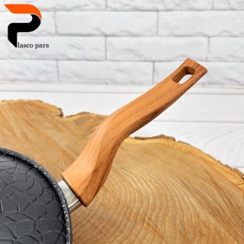 تابه 24 تکدسته آنتیک دسته چوبی گرانیتی مشکی هاناتک - Image 2