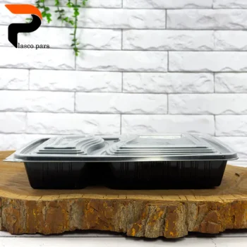 ظرف مستطیل 2 خانه یکبارمصرف 7002 - Image 3