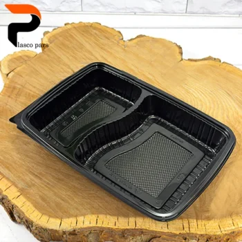 ظرف مستطیل 2 خانه یکبارمصرف 7002 - Image 2