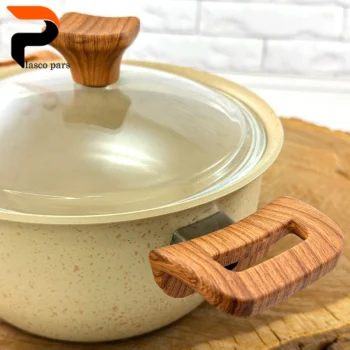 قابلمه 20 ونیز دسته چوبی درب پیرکس کاپوچینو هاناتک - Image 5