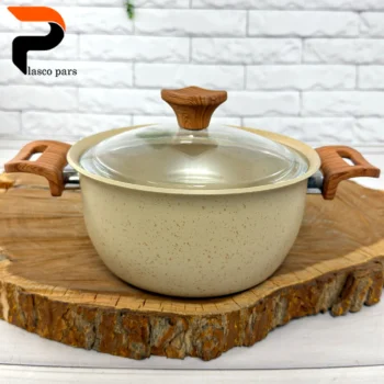 قابلمه 20 ونیز دسته چوبی درب پیرکس کاپوچینو هاناتک - Image 3