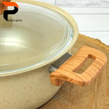 قابلمه 20 ونیز دسته چوبی درب پیرکس کاپوچینو هاناتک - Image 4