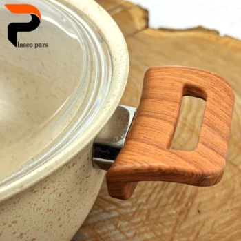 قابلمه 20 ونیز دسته چوبی درب پیرکس کرمی هاناتک - Image 11