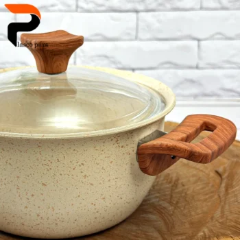 قابلمه 20 ونیز دسته چوبی درب پیرکس کرمی هاناتک - Image 10