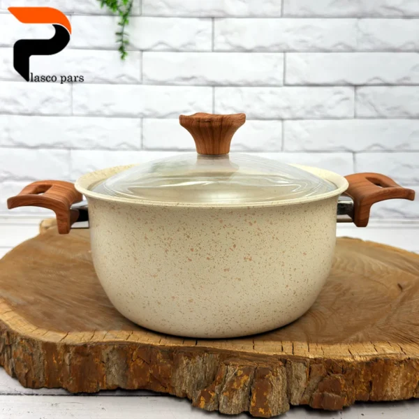 قابلمه 20 ونیز دسته چوبی درب پیرکس کرمی هاناتک