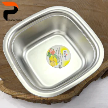 لگن مربع جدید استیل 24 سانت - Image 2