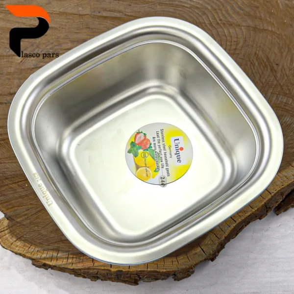 لگن مربع جدید استیل 24 سانت