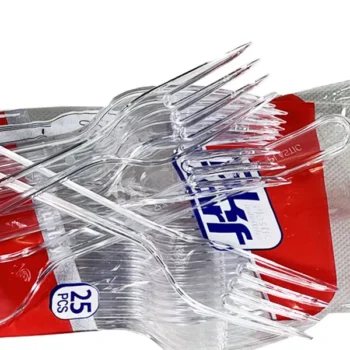 چنگال یکبار مصرف 25 عددی شفاف - Image 3