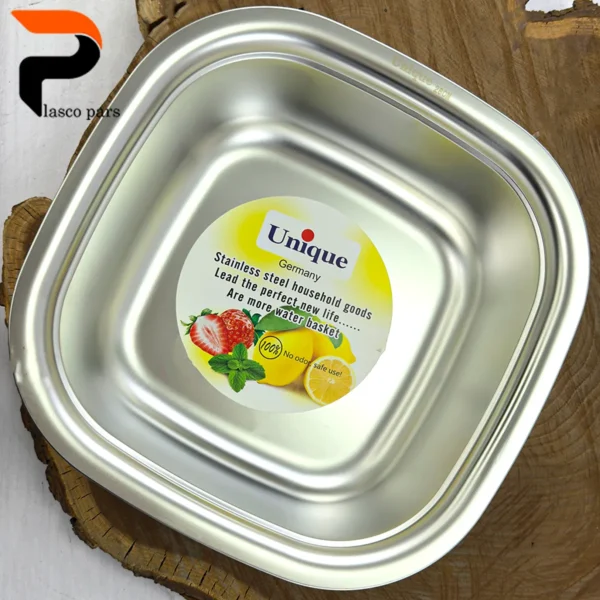 لگن مربع جدید استیل 26 سانت