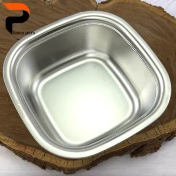 لگن مربع جدید استیل 28 سانت - Image 5