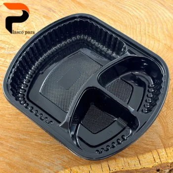 ظرف مربع  3 خانه یکبارمصرف 603 - Image 3