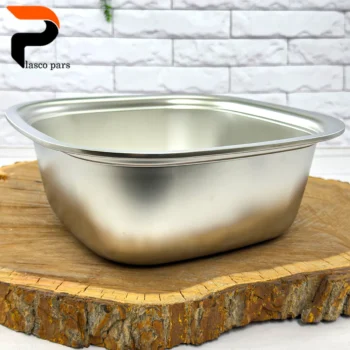 لگن مربع جدید استیل 30 سانت - Image 2