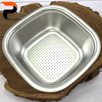 لگن مربع جدید استیل 32 سانت - Image 3