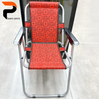 صندلی تاشو برزنتی ساحلی 9 فنره