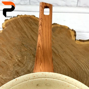 تابه 24 ونیز تکدسته دسته چوبی درب پیرکس کرمی هاناتک - Image 6