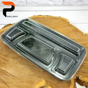 ظرف مستطیل 4 خانه یکبارمصرف 8004 - Image 3