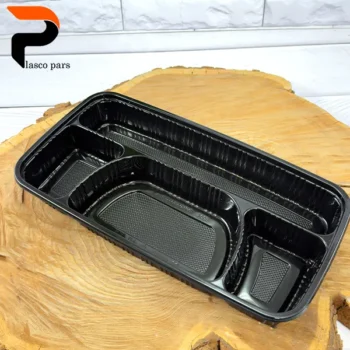 ظرف مستطیل 4 خانه یکبارمصرف 8004 - Image 4