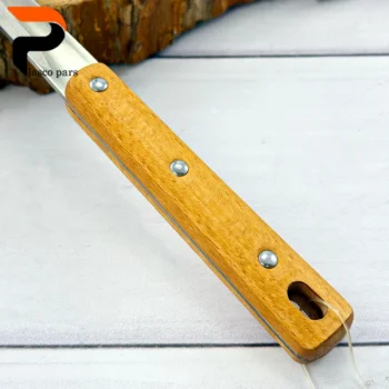 ملاقه استیل بیضی دسته چوبی XH-719 718 - Image 4