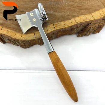 بیفتک کوب کروم دو طرفه دسته چوبی بدیس