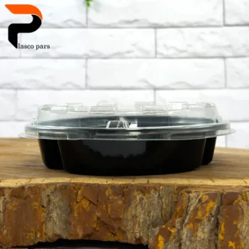 ظرف گرد 3 خانه یکبار مصرف 703 - Image 4