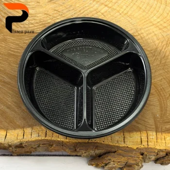 ظرف گرد 3 خانه یکبار مصرف 703 - Image 3