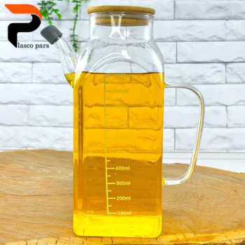 جاروغنی پیرکس مربع 1000 درب بامبو