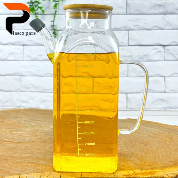 جاروغنی پیرکس مربع 1000 درب بامبو