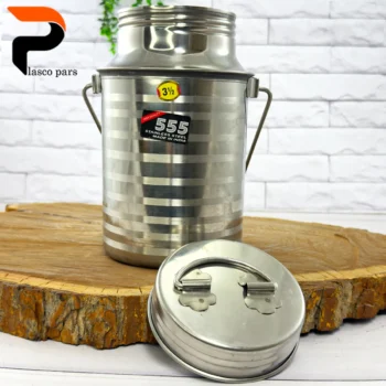 ظرف شیر و روغن  استیل 3.5 لیتری - Image 3