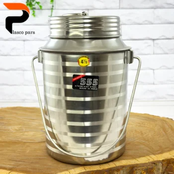 ظرف شیر و روغن استیل 4.5 لیتری