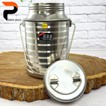 ظرف شیر و روغن استیل 4.5 لیتری - Image 2