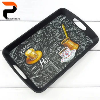 سینی مستطیل چاپدار گلد - Image 6