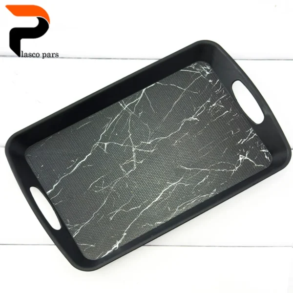 سینی مستطیل چاپدار گلد