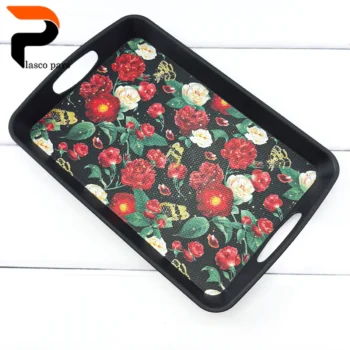 سینی مستطیل چاپدار گلد - Image 4